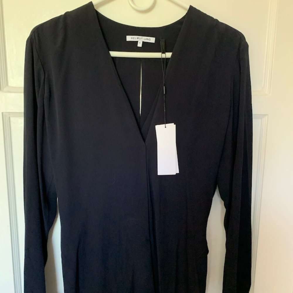 Helmut Lang black blouse NWT